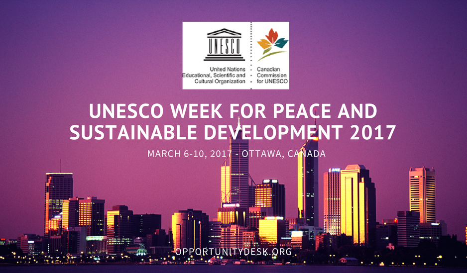 UNESCO Week for Peace and Sustainable Development 2017 in Ottawa, Canada