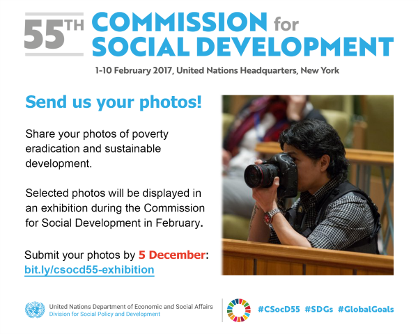 Call for Submissions for the CSocD55 Photo Exhibition