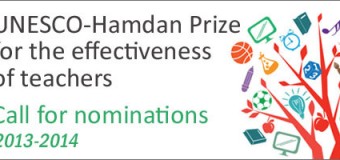 Nominations Invited for UNESCO-Hamdan Prize 2013-2014