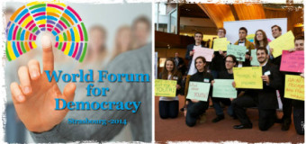 2014 World Forum for Democracy in Strasbourg, France (Fully Funded)!