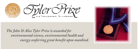 Nominations Open – John and Alice Tyler Prize 2014 ($200,000 prize)