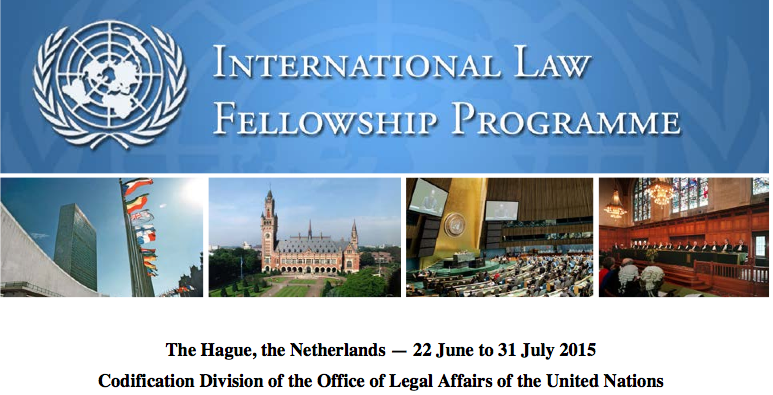 2015 United Nations International Law Fellowship Programme – The Hague, the Netherlands