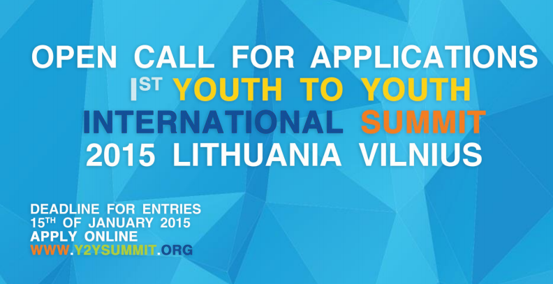 Apply to attend the 1st International Youth to Youth (Y2Y) Summit 2015 – Vilnius, Lithuania