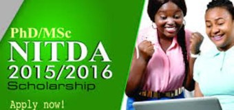 2015/16 NITDA Postgraduate Scholarship Scheme for Nigerians