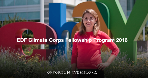 EDF Climate Corps Fellowship Program 2016