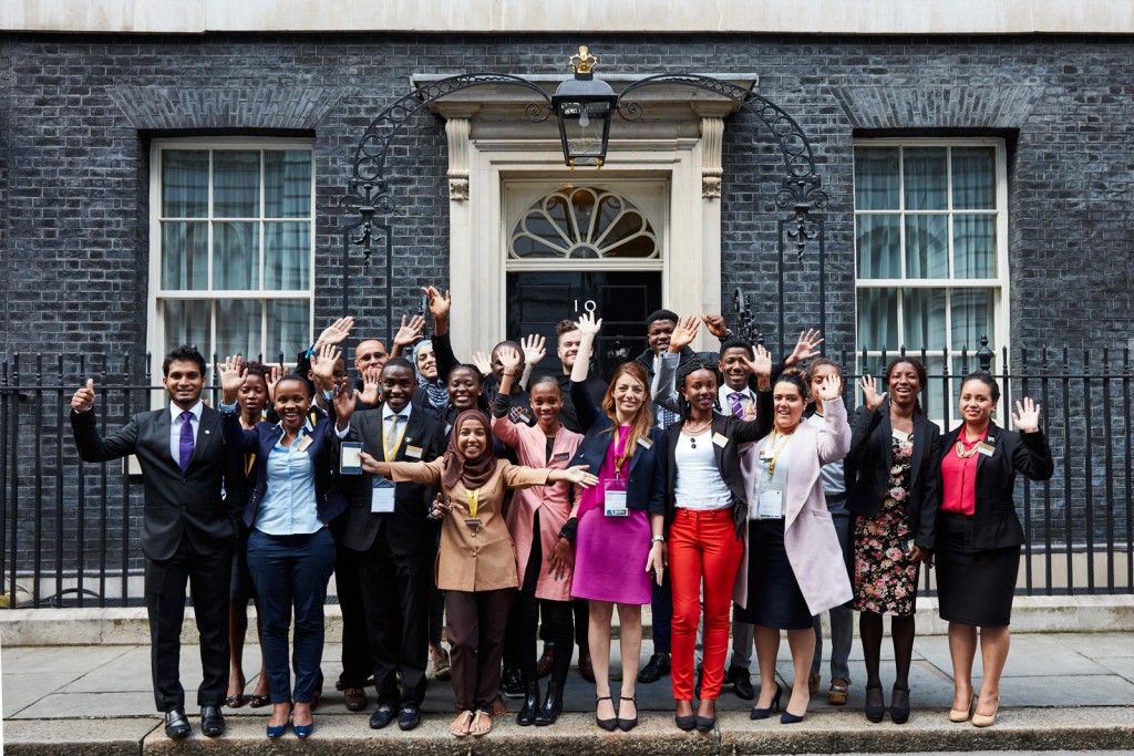 Imrana and other QYLs at No.10 Downing Street