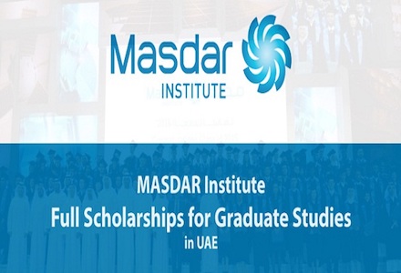 MASDAR Institute Postgraduate Scholarship Opportunities 2017 (Fully-Funded)