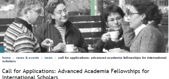 CAS Advanced Academia Fellowships 2018/2019