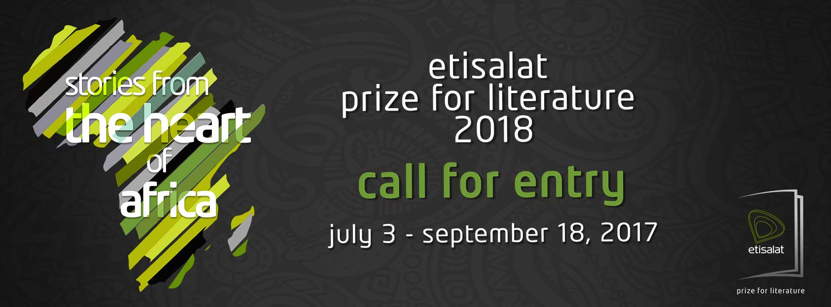 Etisalat Prize for Literature for African Writers 2018 (Winner receives £15,000 + more)