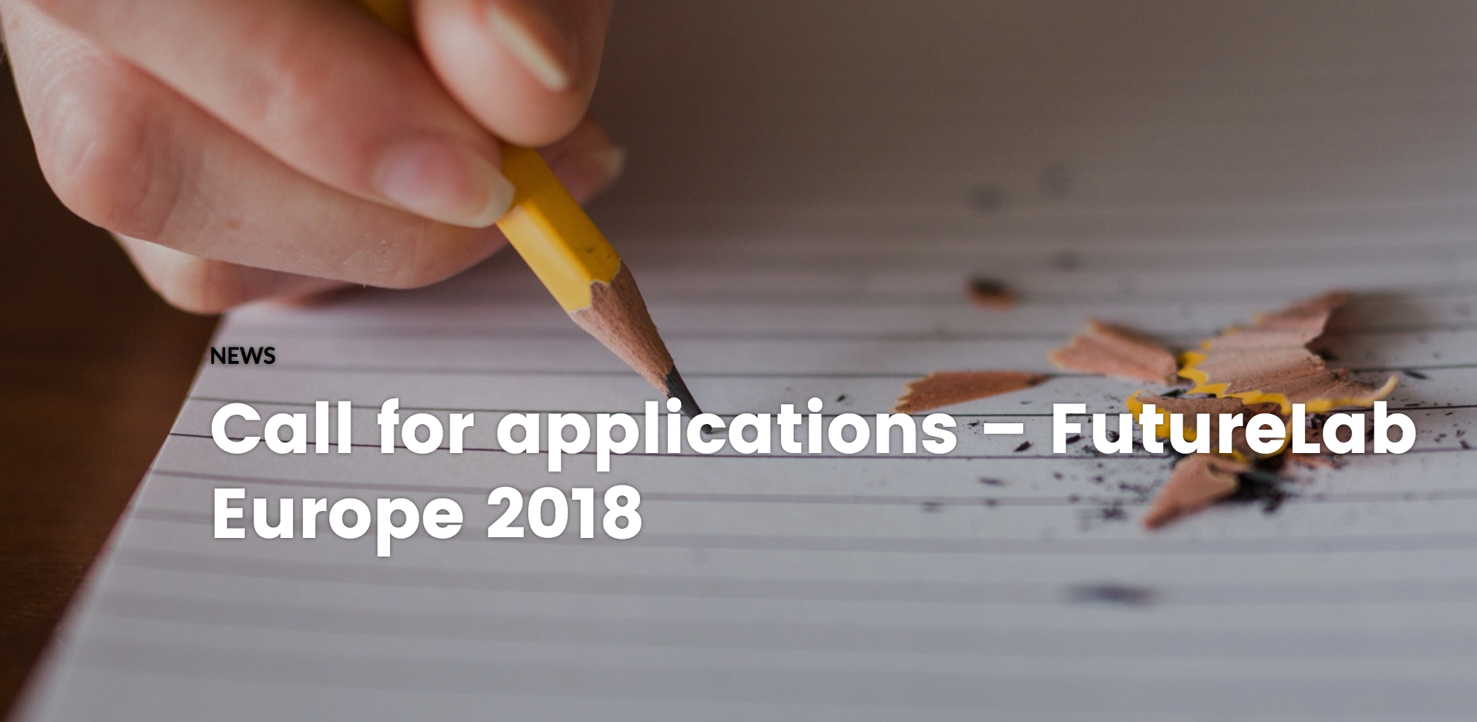 Call for Applications – FutureLab Europe Programme 2018