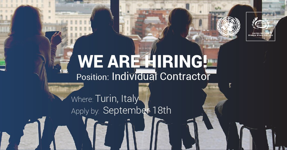 UNSSC is hiring an Individual Contractor to support their Courses – Turin, Italy