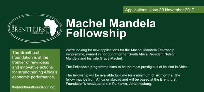 Brenthurst Foundation Machel-Mandela Fellowship Programme 2018 (Funded)