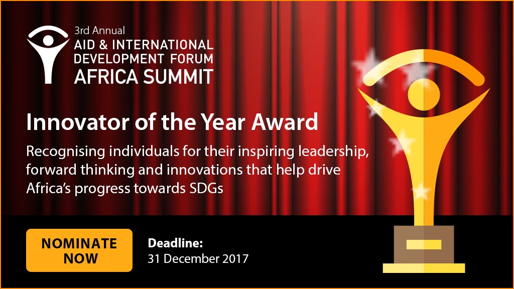 Aid & Development Africa Summit 2018 – Innovator Of The Year Award (Fully funded to Kenya)