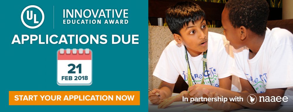 UL Innovative Education Award 2018 for Organizations in U.S. and Canada