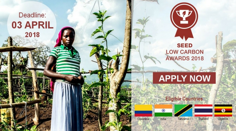 SEED Low Carbon Awards 2018 (Win $5,000 and more)
