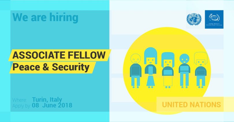 UNSCC Peace & Security Associate Fellow Programme 2018 in Turin, Italy