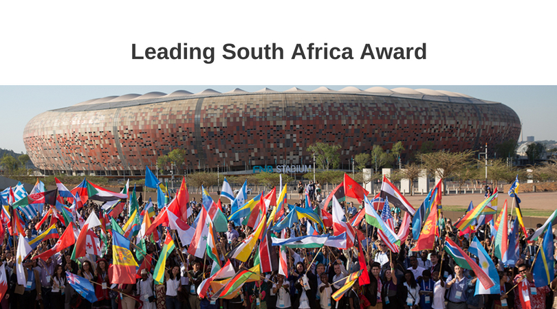 Leading South Africa Award to attend the One Young World Summit 2018 in The Hague, The Netherlands