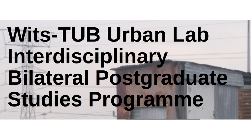 Wits Tub Urban Lab Interdisciplinary Bilateral Postgraduate