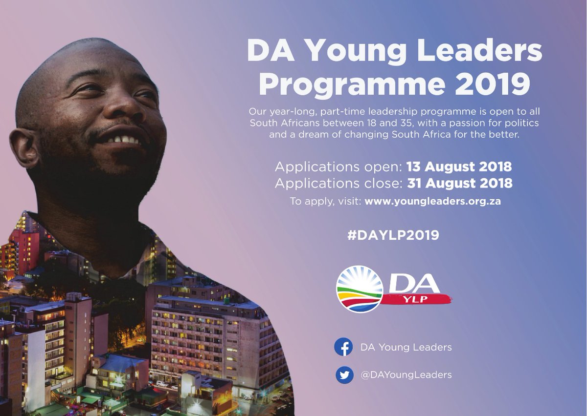 Democratic Alliance (DA) Young Leaders Programme 2019 for South Africans (Funded)