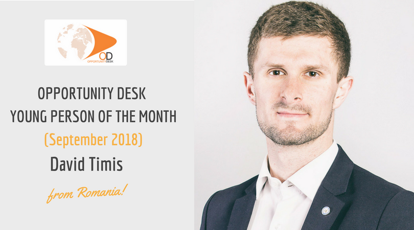 David Timis from Romania is OD Young Person of the Month for September 2018!