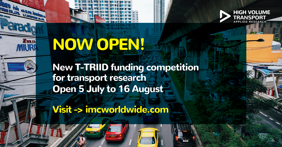 T-TRIID Funding Competition for Transport Research 2018 (Up to £30,000)