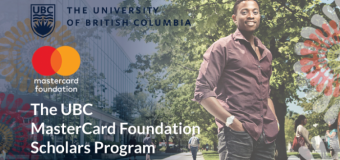 Mastercard Foundation Scholars Masters’ Degree Program 2019 at University of British Columbia