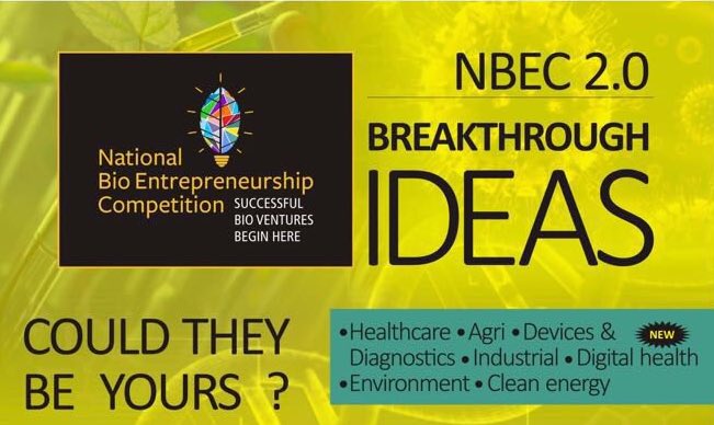 National Bio Entrepreneurship Competition 2018 for Indian Entrepreneurs and and Start-ups (Up to $200,000)