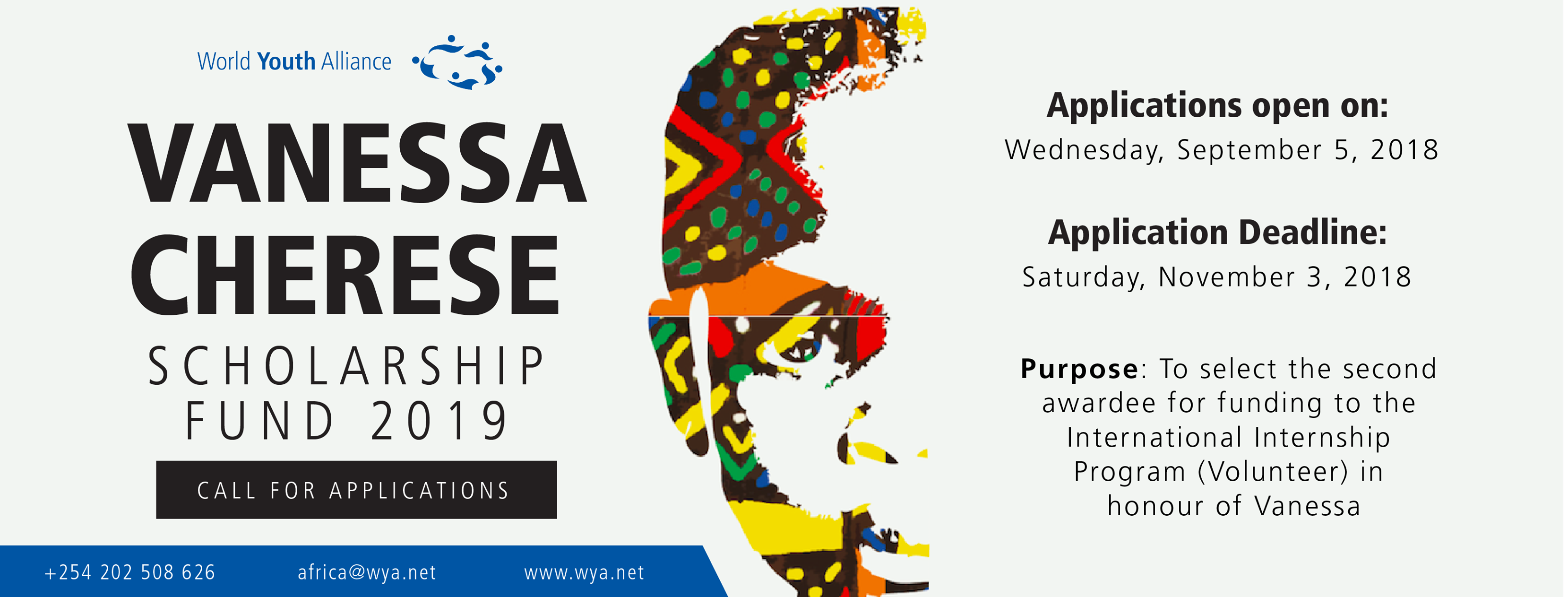 World Youth Alliance Vanessa Cherese Scholarship 2019