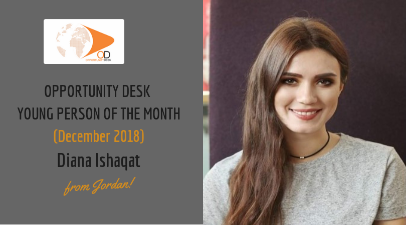 Diana Ishaqat from Jordan is OD Young Person of the Month for December 2018!