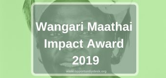 Wangari Maathai ​Impact Award 2019 (Win KES 70,000 prize and fully-sponsored trip to attend NeurIPS 2019)