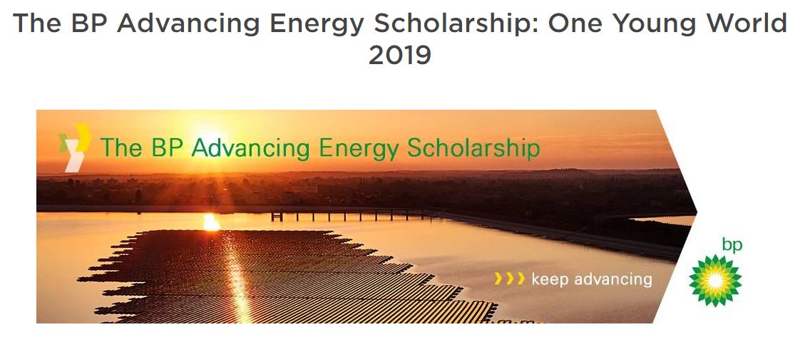 BP Advancing Energy Scholarship to attend the One Young World 2019 Summit in London, UK (Fully-funded)