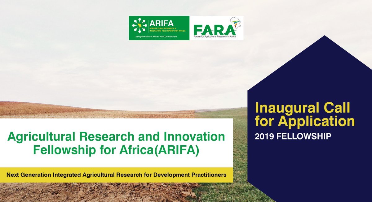 Agricultural Research and Innovation Fellowship for Africa 2019 (fully funded for Masters and Short Courses)