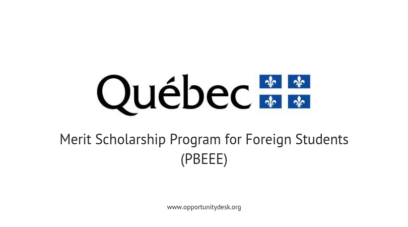 Québec Merit Scholarship Program for Foreign Students to Study in Canada 2020-2021