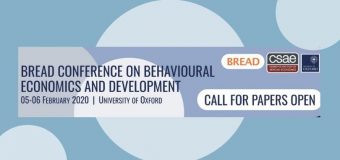 Call for Papers: BREAD Conference on Behavioural Economics and Development 2020