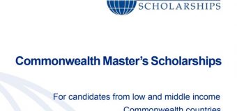 Commonwealth Master’s Scholarships 2022/2023 for Low and middle income Commonwealth countries (Fully-funded)
