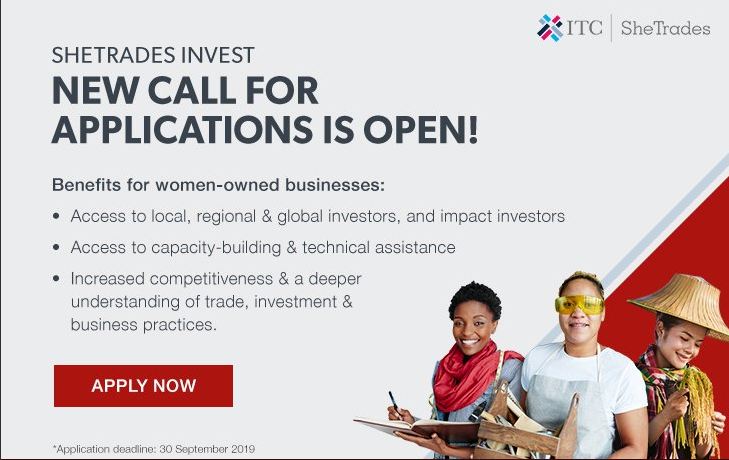 ITC SheTrades Invest Program 2019 for Women Entrepreneurs