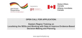 GIZ GmbH Eastern Region Training on Localising the SDGs and Working with Data 2019 in Ghana (Funded)
