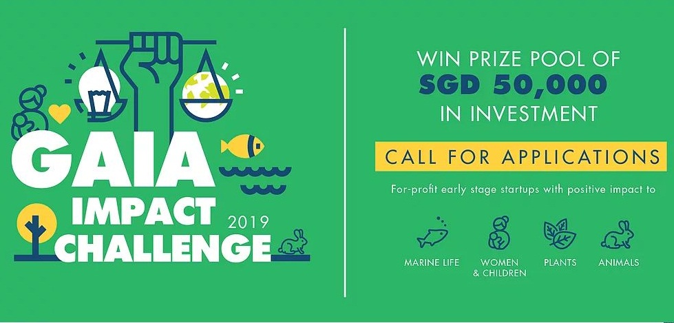 GAIA Impact Challenge (GIC) 2019 for Early-stage Startups (SGD 50,000 prize and more)