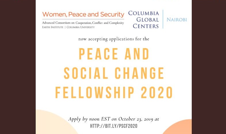 Peace and Social Change Fellowship 2020 for Women Grassroots Activists in Africa (Funded to Nairobi, Kenya)