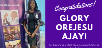 Glory Orejesu Ajayi from Nigeria Selected as a 2019 Commonwealth Shared Scholar!