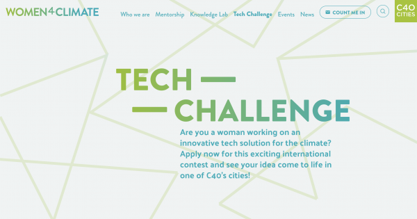 2nd C40 Women4Climate Tech Challenge 2020 (up to $40,000 in funding)