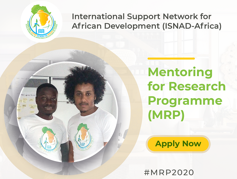 International Support Network for African Development (ISNAD-Africa) Mentoring for Research Programme 2020
