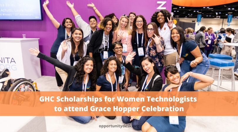 GHC Scholarships for Women Technologists to attend Grace Hopper Celebration 2020 in Orlando, FL, United States (Fully-funded)