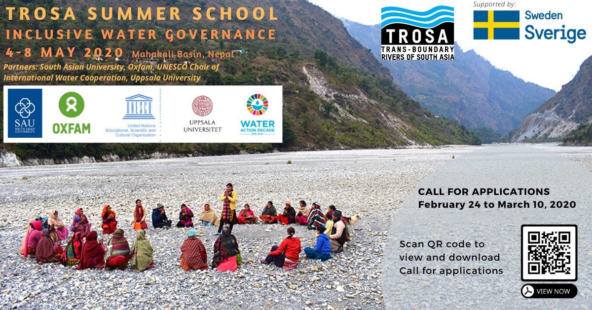 Transboundary Rivers of South Asia (TROSA) Summer School 2020 – Mahakali Region, Nepal