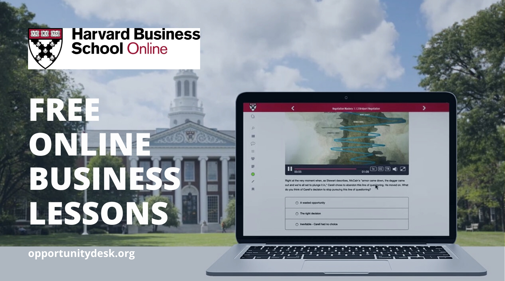 Harvard Business School Online (HBSO) FREE Business Lessons 2020