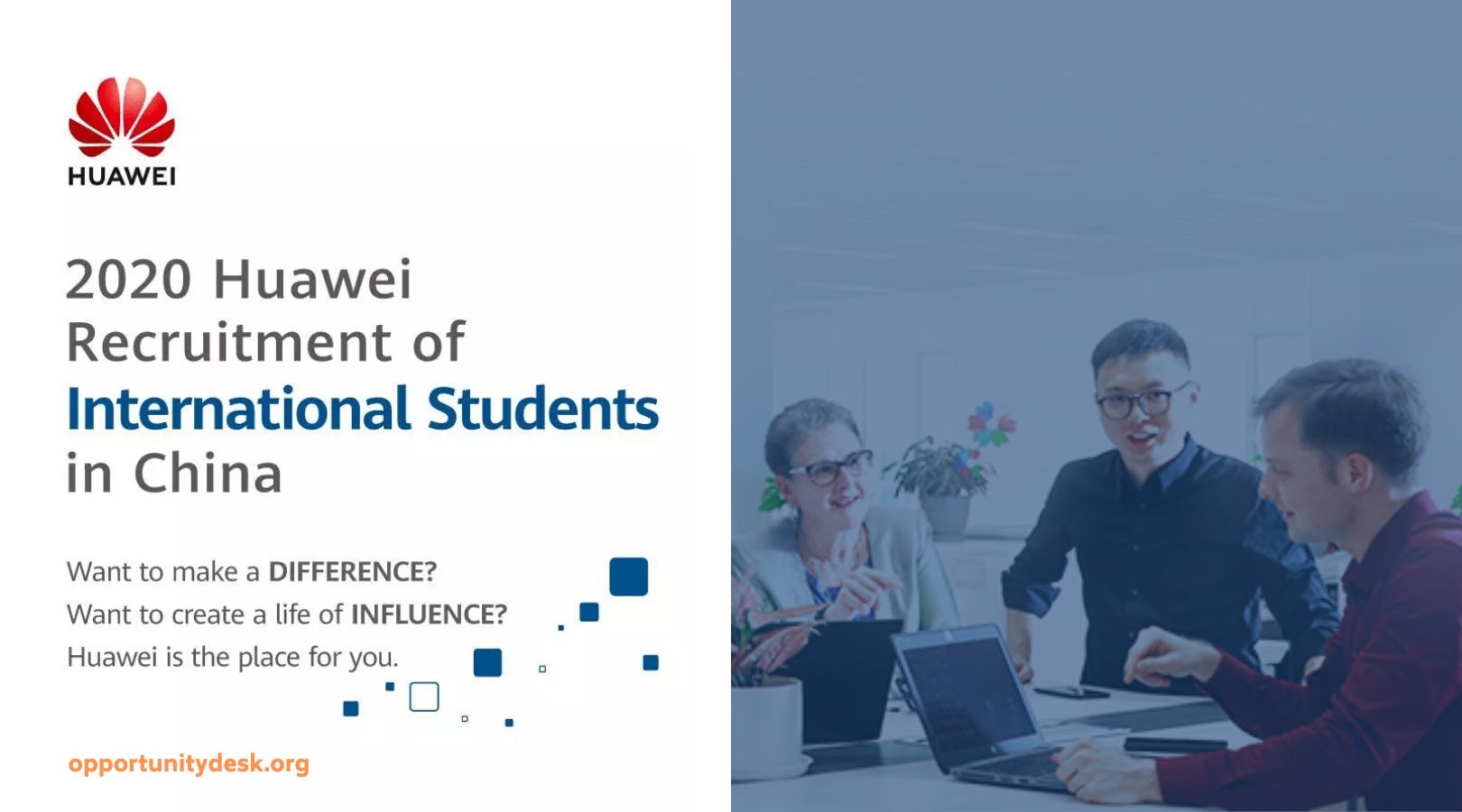 Huawei Recruitment of International Students in China 2020