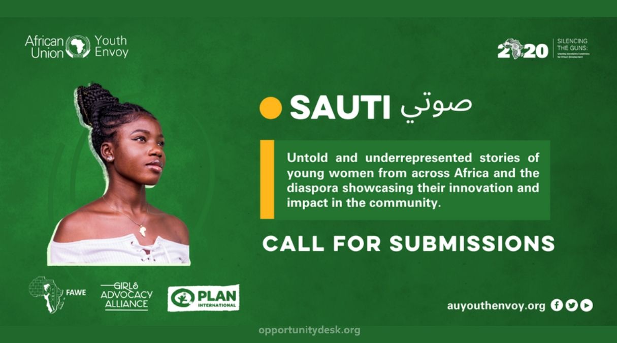 African Union Office of the Youth Envoy Call for submissions: “Sauti صوتي” Africa Young Feminist Blog (Paid)
