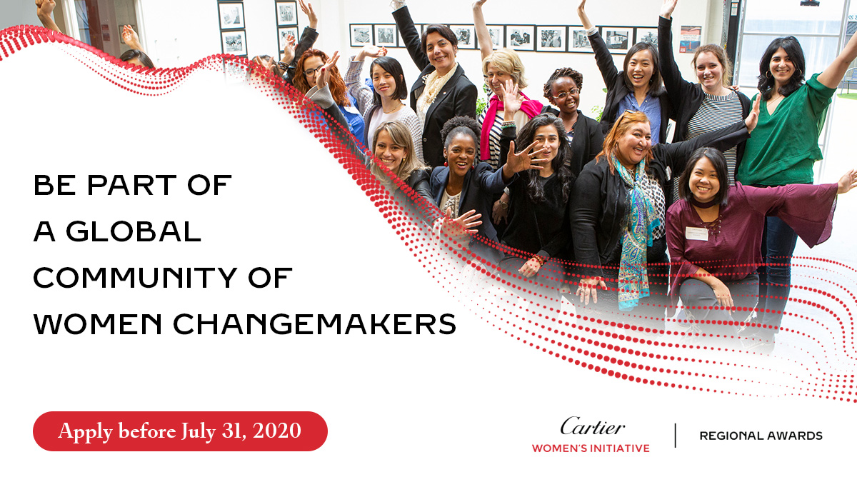 Cartier Women’s Initiative Regional Award 2021 for Women Entrepreneurs (Up to US$ 100,000 grant and more)