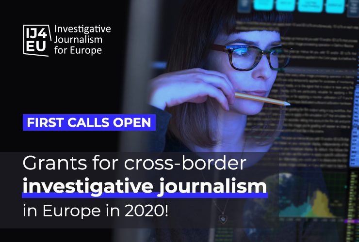 IJ4EU Investigation Support Scheme 2020 for New Investigative Projects in Europe (up to €50,000)