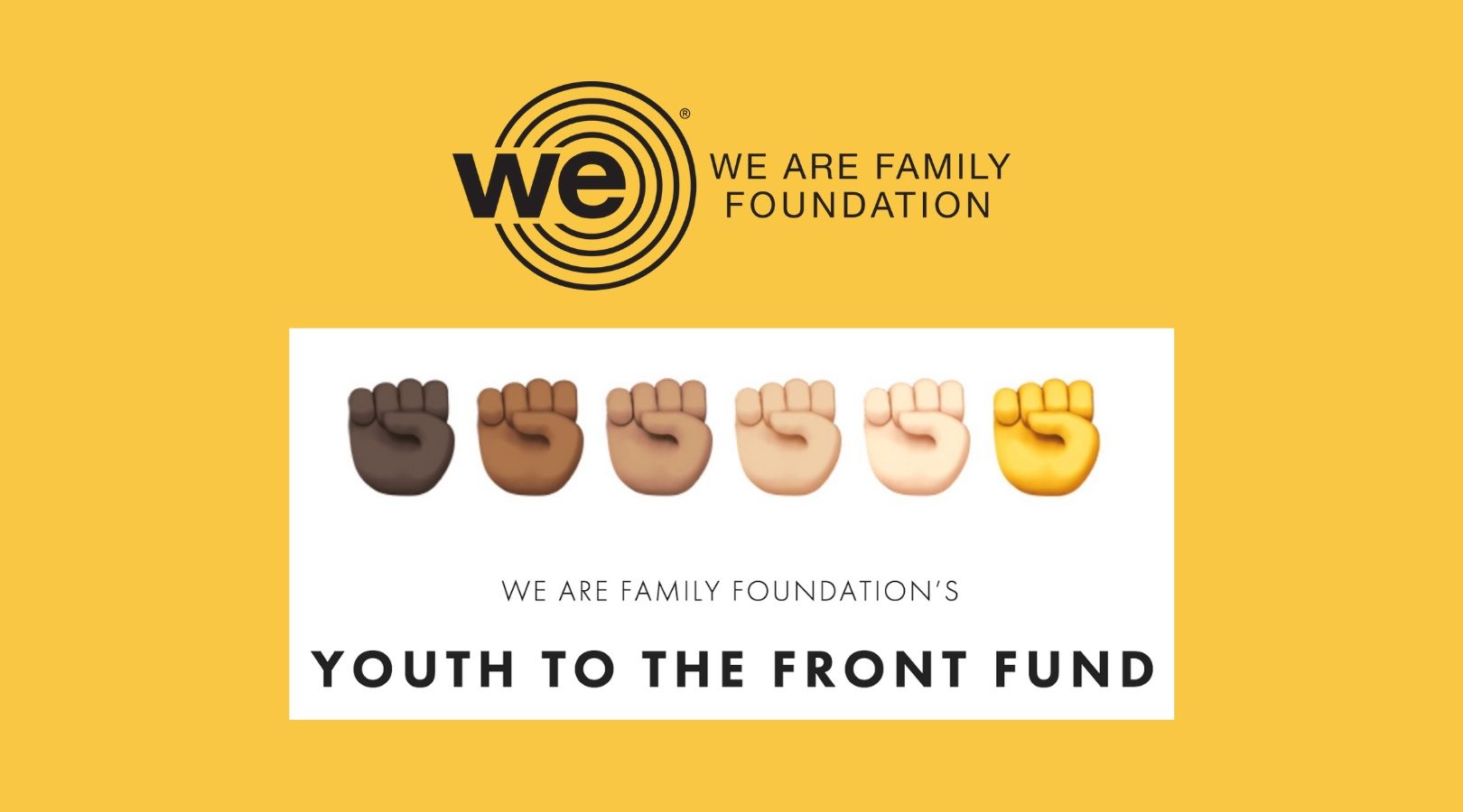 We Are Family Foundation (WAFF) Youth to the Front Fund 2020 – Global Funding Opportunity